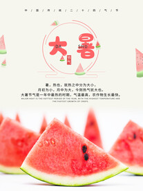 二十四节气大暑海报