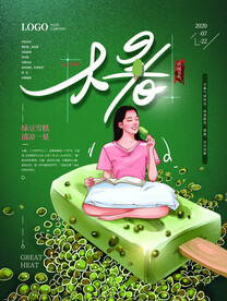 二十四节气大暑海报