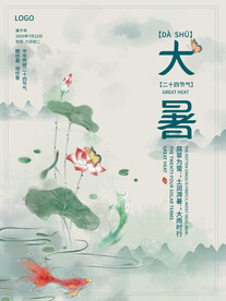 二十四节气大暑海报