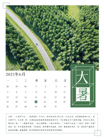 二十四节气大暑海报