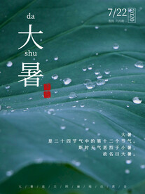 二十四节气大暑海报 