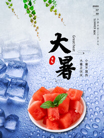 二十四节气大暑海报