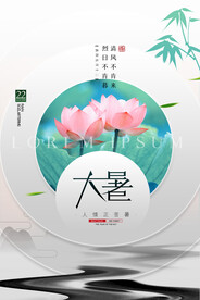 二十四节气大暑海报