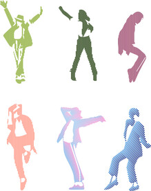 6款迈克尔杰克逊线性剪影免扣素