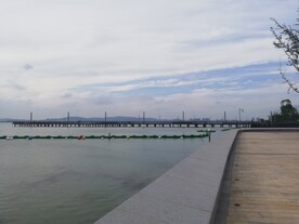 苏州湾观光大堤江景风光