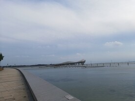 苏州湾大剧院观光大堤风光