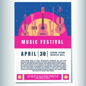 ai矢量时尚音乐海报