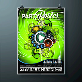 ai矢量炫酷音乐背景