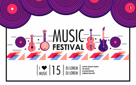 ai矢量潮流音乐背景