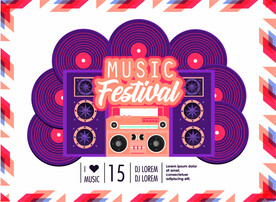 矢量ai创意音乐节背景