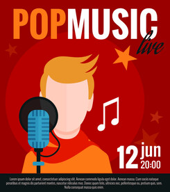 ai矢量音乐歌手背景