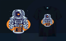 ai矢量宇航员摄影背景