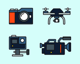 ai矢量摄影设备元素