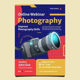 ai矢量摄影海报模板