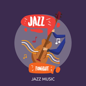ai矢量扁平风爵士乐背景