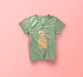 圆领短袖T恤样机