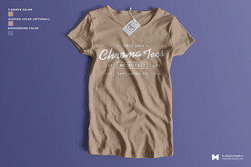 圆领短袖T恤样机