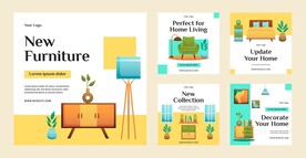 卡通黄颜色家具家居生活素材