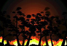 ai矢量森林防火背景