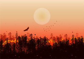 矢量ai森林防火背景