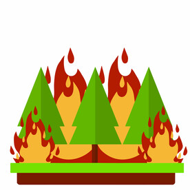 ai矢量扁平风森林防火