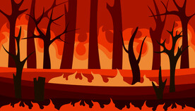 ai矢量森林防火插画