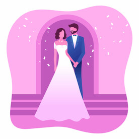 ai矢量浪漫婚礼背景