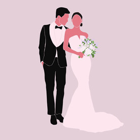 ai矢量婚礼人物