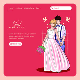 ai矢量唯美婚礼背景