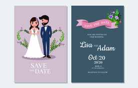 ai矢量婚礼海报背景