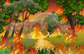 ai矢量森林防火背景