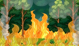 ai矢量森林防火背景