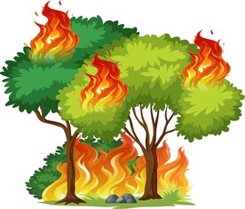 矢量ai森林防火背景