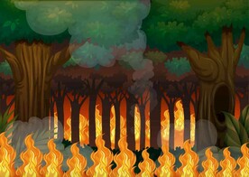 ai矢量森林防火背景