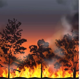 矢量ai森林防火背景