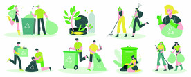 ai矢量垃圾分类清理合集