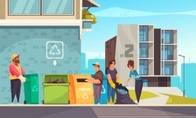 ai矢量垃圾分类清理