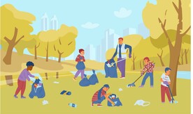 ai矢量公园垃圾清理图片