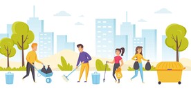 ai矢量城市垃圾清理图片