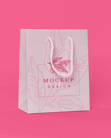 时尚牛皮纸包装袋样机效果图图片