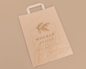 时尚牛皮纸包装袋样机效果图图片