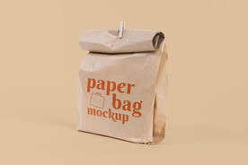 时尚牛皮纸包装袋样机效果图图片