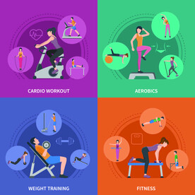 ai矢量运动健身人物