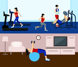 ai矢量女子运动健身背景