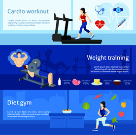 ai矢量健身海报背景