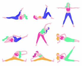 ai矢量女子运动健身合集
