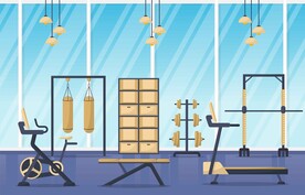 ai矢量健身房场景