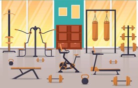 ai矢量健身房背景