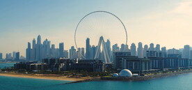 航拍高清鸟瞰迪拜城市建筑风光