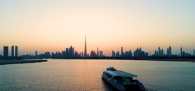 高清航拍鸟瞰迪拜城市建筑风光